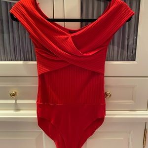 Zara red bodysuit